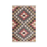 Chouhan Rugs Kilim Rug Wool Jute Rug Bohemian Rugs Jute Rug Wool Rug Kilim Dhurri Wool and Jute Rug Handmade Kilim Dhurrie Rug Traditional Indian Wool Jute Rugs ( 4x6 Ft ) (KILM- 4)