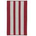 Rug Everglades Vertical Stripe Braided Area Rug Sunset Red - 2 x 3 ft.