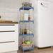 QTOCIO Organization and Storage Storage Cart For Laundry Room Organization 4 Tier Shelving Unit Utility Cart Storage Rack For Kitchen Bathroom Laundry Narrow Places