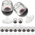 BESTONZON 12pcs Doll Wine Glasses Miniature Wine Cup Red Wine Goblet Tiny House Accessories