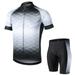 Lixada Men Cycling Jersey Breathable Short Sleeve Bike Shirt and Padded Shorts MTB Clothing Suit - Optimize Your Performance with this Cycling Gear