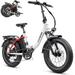 Hipeak 750W Electric Bike for Adults Folding Ebike 48V 15Ah 20 x 4.0 Fat Tire Electric Bike with Removable Battery Foldable Adults Electric Bicycles 25MPH Front Suspension