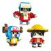 One Piece Series Anime Building Blocks Brick Mini Building Toys 3 One Piece Main Characters Model Figures Set Creative Anime Figure Bricks Toys Birthday Gifts for Kids&Fans