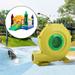 Aibecy 450W Indoor Air Blower Pump Fan for Inflatable Castle Water Slides Portable - Yellow and Green