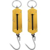 2pcs Spring Scale 12kg Luggage Fishing Weight Scale Hanging Spring Scale