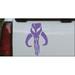 Star Wars Mandalorian Skull Boba Fett Car or Truck Window Laptop Decal Sticker Purple 6in X 4.1in