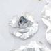 Efavormart 6 Pack 8â€� 3D Craft Rose Silver Artificial Real Feel Foam Rose For Wall Backdrop Centerpieces Party Home Decor