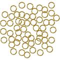 Beads 400 Jump Rings Gold Plated Brass 6Mm Round 18 Gauge Jewelry Connectors Chain