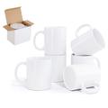 Sublimation Mugs White Coffee Mugs 11oz Sublimation Coffee Mugs AAA Coating Ceramic Mugs with Large Handle Sublimation Blanks White Mugs Coffee Mug Set with Gift Boxes (6)