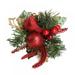 Artificial Christmas Picks Assorted Red Berry Picks Stems Faux Pine Picks Spray with Pinecones Apples Holly Leaves - for Christmas Floral Arrangement - 2pcs
