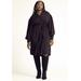 Plus Size Women's Exaggerated Sleeve Shirt Dress by ELOQUII in Black Onyx (Size 16)