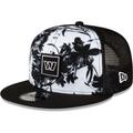 Men's New Era White/Black Washington Commanders Landscape Trucker 9FIFTY Snapback Hat
