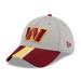 Men's New Era Heather Gray/Burgundy Washington Commanders Striped 39THIRTY Flex Hat