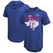 Men's Majestic Threads Royal Texas Rangers 2023 World Series Champions Tri-Blend Hoodie T-Shirt