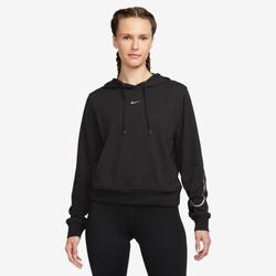 Kapuzensweatshirt NIKE "DRI-FIT ONE WOMEN'S HOODIE" Gr. XL (48/50), schwarz (black, metallic silver) Damen Sweatshirts