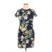 Old Navy Casual Dress - Mini Crew Neck Short sleeves: Yellow Floral Dresses - Women's Size Medium