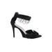 RACHEL Rachel Roy Heels: Black Print Shoes - Women's Size 8 - Open Toe