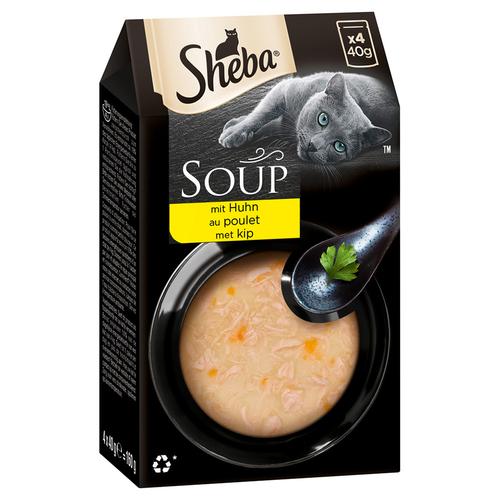 40x 40g Multipack Sheba Classic Soup Frischebeutel mit Huhn Katzenfutter nass