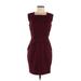 Jennifer Lopez Casual Dress: Burgundy Dresses - Women's Size 6