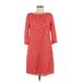 J Howard Casual Dress - Shift: Pink Solid Dresses - Women's Size 8