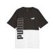 T-Shirt PUMA "POWER COLORBLOCK TEE" Gr. S, schwarz-weiß (puma black, puma white) Herren Shirts T-Shirts