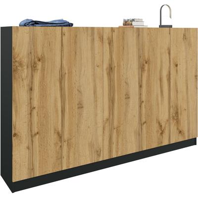 Schuhschrank BORCHARDT MÖBEL, braun (braun schwarz matt), B:190cm H:120cm T:35cm, Schränke Image