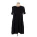 BCBGeneration Casual Dress - Shift: Black Solid Dresses - Women's Size Large