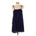 ASOS Casual Dress - A-Line Square Sleeveless: Blue Dresses - Women's Size 4