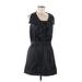 RACHEL Rachel Roy Casual Dress - Mini Square Sleeveless: Black Solid Dresses - Women's Size Medium