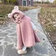 0-4T Toddler Kid Baby Boy Girl Winter Clothes Warm Hooded Infant Coat Loose Plush Warm Shawl