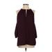 MICHAEL Michael Kors Casual Dress - Shift Keyhole Sleeveless: Burgundy Polka Dots Dresses - Women's Size Small