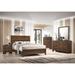 Linette 4 Piece Cherry Brown Panel Bedroom Set