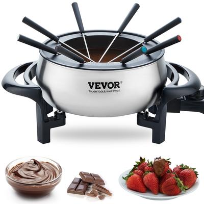 VEVOR Electric Fondue Pot Set for Cheese & Chocolate 3 Quart Chocolate Melting Warmer - 3 Quart