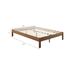 MUSEHOMEINC Deluxe Wood Platform Bed Frame,No Need for Box Spring,Rivet Modern Solid Pine Wood Platform Bed,Antique Espresso