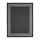 Tapis intérieur-extérieur aspect jute motif cadre noir 195x275