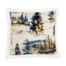 Indigo Hill by HiEnd Accents Acadia Woodland Lodge Campfire Sherpa Pillow, Copper, 18"x18"