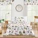 Sweet Jojo Designs Woodland Forest Animals Boy Girl Gender Neutral Unisex 4p Twin-size Comforter Set Brown Bear Fox Deer Friends