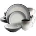 16 Piece Reactive Glaze Stoneware Dinnerware Set in Teal