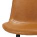 LUE BONA Faux Leather Bar Stools Counter Height Stools with Backs and Metal Legs (Set of 4)