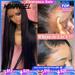 Hairs The Biz Real HD Lace Front Wig Pre Plucked Straight Hair 13x6 HD Transparent Lace Frontal Human Hair Wig Brazilian Hair For Woman 5x5 Closure Wig 30inches 250% Density