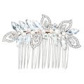 FRCOLOR Alloy Pearl Hair Comb Jewelry Wedding Rhinestone Crystals Insert Comb Hair Decoration for Bridal Party Women