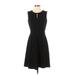 Calvin Klein Casual Dress - A-Line Keyhole Sleeveless: Black Print Dresses - Women's Size 4