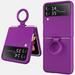 for Galaxy Z Flip 3 5G Case Samsung Z Flip 3 Case Liquid Silicone Case Dual Layer Hard PC Soft Silicone Rubber Slim Fit Shockproof Protective Phone Case for Samsung Galaxy Z Flip 3 5G Purple