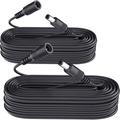 2 Pack 33ft/10M Power Extension Cable 2PCS DC 12V Power Adapter Extension Cord 2.1mm x 5.5mm Compatible with 12V DC