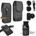 Universal Nylon Canvas Vertical Pouch Holster with Wallet Credit Card Slots & Belt Loop Clip Carrying Phone (Fits for 6.1 inch Phone) Xpm Universal Pouch [ Black ]