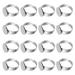 20Pcs 12mm Stainless Steel Ring Holder Adjustable Ring Tray Finger Ring Bases Ring Accessories (Silver)