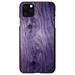 DistinctInk Case for iPhone 13 PRO (6.1 Screen) - Custom Ultra Slim Thin Hard Black Plastic Cover - Purple Weathered Wood Grain Print - Printed Wood Grain Image