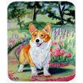 Carolines Treasures Corgi Springtime in the Garden Mouse Pad