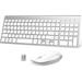 Keyboard and Mouse - FENIFOX USB Slim 2.4G Keyboard Mouse Combo Full-Size Ergono Compact