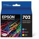 EPSON 702 DURABrite Ultra Ink Standard Capacity Color Combo Pack (T702520-S) Works with WorkForce Pro WF-3720 WF-3730